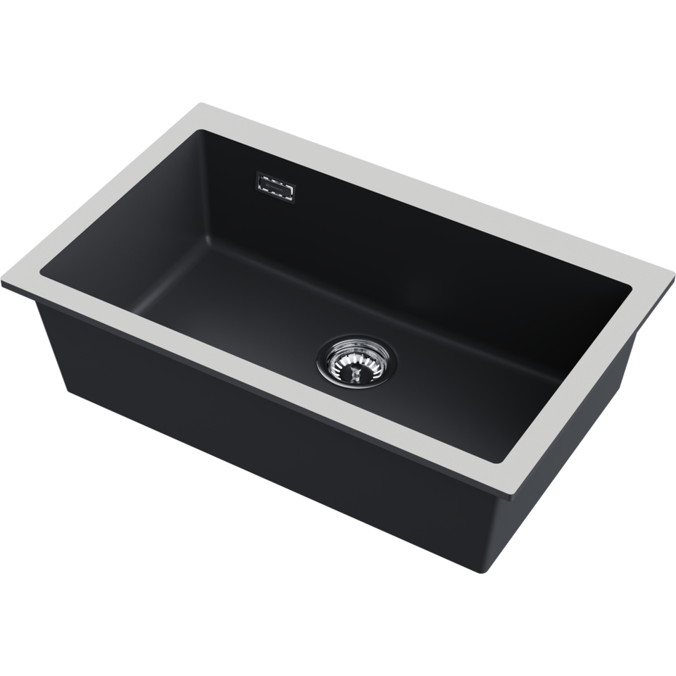 Фото Omoikiri Omishima 76-U-BL Matt Natceramic/черный матовый