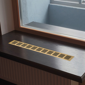 Картинка Duslar Решетка вентиляционная 500х80 мм, золото