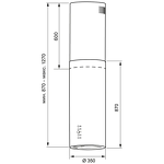 Превью картинка Островная вытяжка KRONA TINA ISOLA 350 WHITE 3P #19
