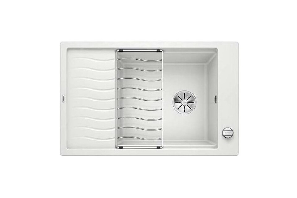 Фото Гранитная мойка Blanсo ELON XL 6 S-F SILGRANIT PuraDur белый,с клапаном-автоматом  InFino