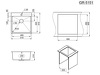 Превью картинка Металлическая мойка GRANULA 5151, ГРАФИТ МАТОВЫЙ, стальная кухонная мойка #3