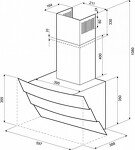 Превью картинка Наклонная вытяжка KRONA INGA 900 white push button #2
