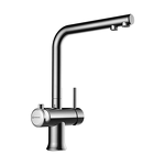 Превью картинка Смеситель для кухни Omoikiri Hotaru-CH-WH латунь/хром/белый #1