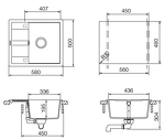 Превью картинка Гранитная мойка SCHOCK OPTIMA 45D CRISTALITE мокка #2