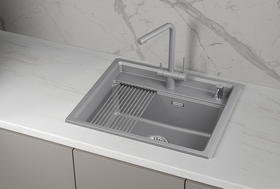 Картинка GRANULA KS-6003i, АЛЮМИНИУМ, кухонная мойка, кварц