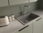 Превью картинка Смеситель для кухни Rivelato Lugano Г-обр. с краном питьевой воды D-35мм Серый 803/хром #3