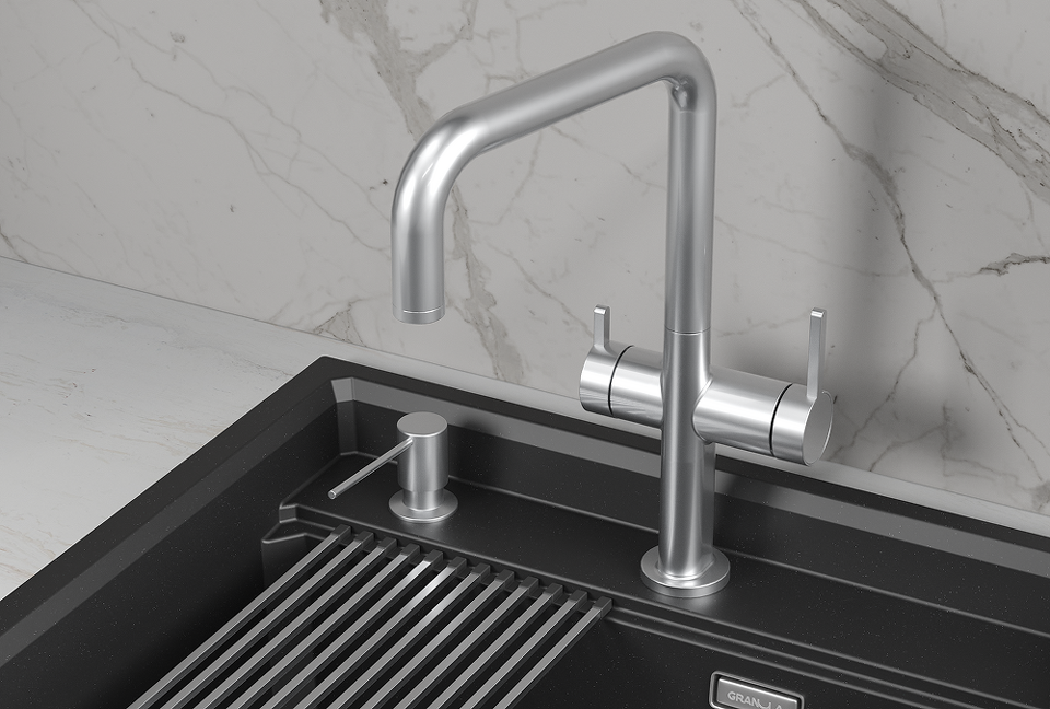 Фото Смеситель для кухни GRANULA 8275, НЕРЖ