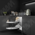 Превью картинка Vibo FLY MOON 3.0 GALAXY BC, механизм угловой пов., 2 полки, эллипт. прут., противоск. покр., с доводчиком, белый+хром, правый (FLY3STM245DXM2POR120ASBC) #4