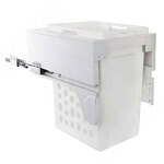 Превью картинка PULSE HAMPER LM45 Корзина для белья выдвижная, 1 емкость (48л), напр.полн.выдв., плавн.закр., креп.фасада, цвет белый (LHM451-48WT) #2