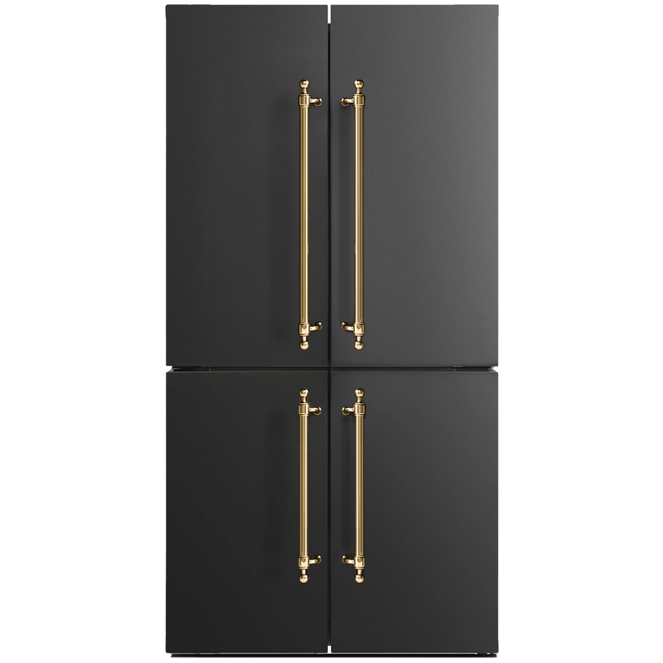 Фото  Холодильник side by side ILVE R91NCD/MGG матовый графит (фурн. латунь)