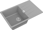 Превью картинка Кварцевая мойка Rivelato RAUM 78 1-чаша 780*500мм grigio metallizzato #2