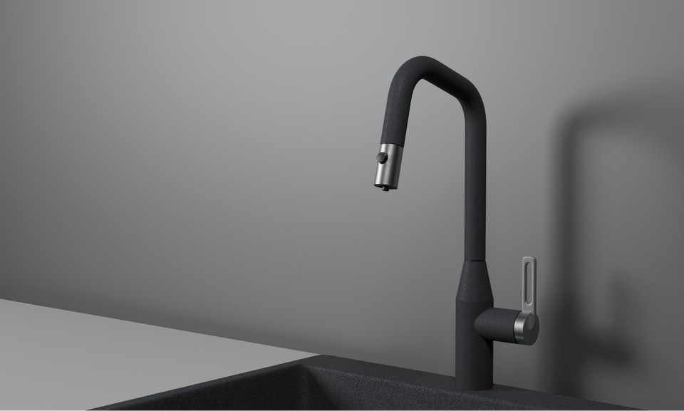 Фото Смеситель для кухни GRANULA 8171, ГРАФИТ