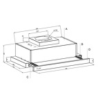 Превью картинка Встраиваемая вытяжка Lex HERMES 600 WHITE воздухоочиститель #3