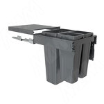 Превью картинка PULSE PROBOX LT F45 Система сортировки и хранения, 3 емкости (2x9+1x27), креп. фасада, полн.выдв., плавн.закр., цвет графит (BRD453-45HDG) #2