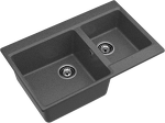 Превью картинка Мраморная мойка GranFest LEVEL 780K Графит #2