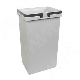 Картинка Vibo SINGLE XL Ведро с ручками, пластик, объем 50л, H=570мм, цвет серый (XL50G)