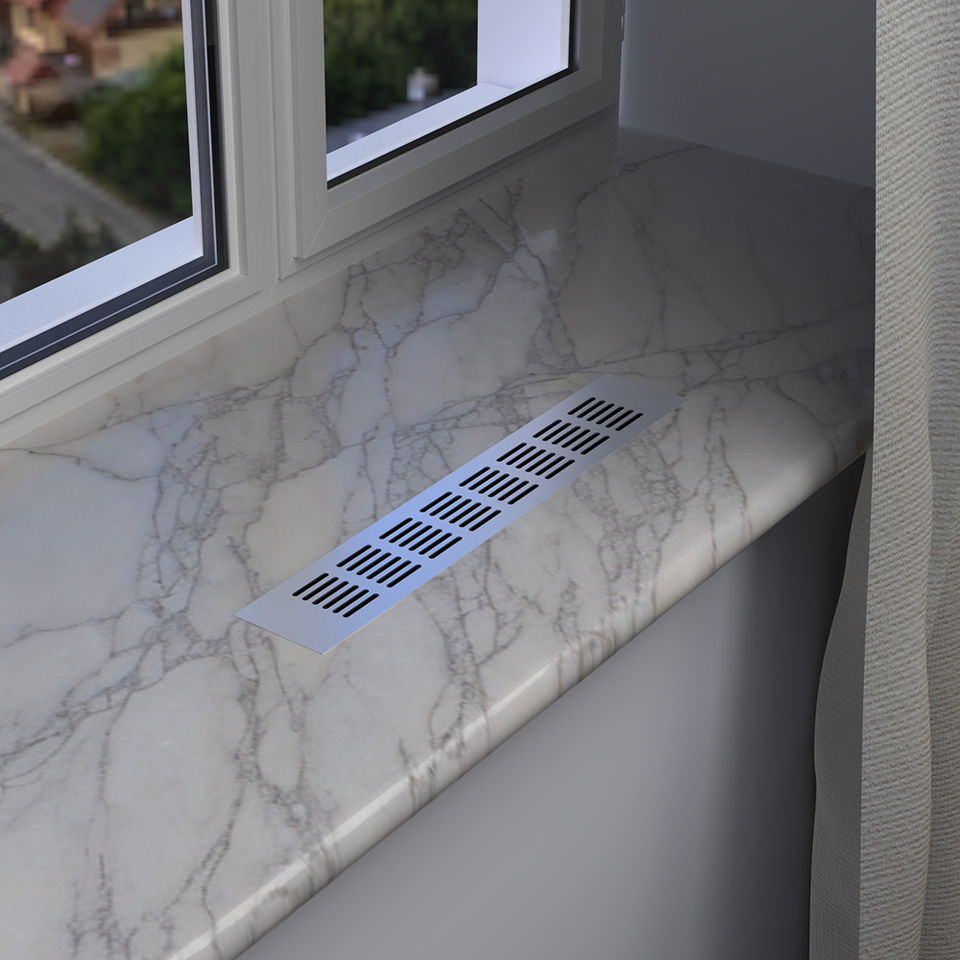 Фото Duslar Решетка вентиляционная 500х60 мм, алюминий