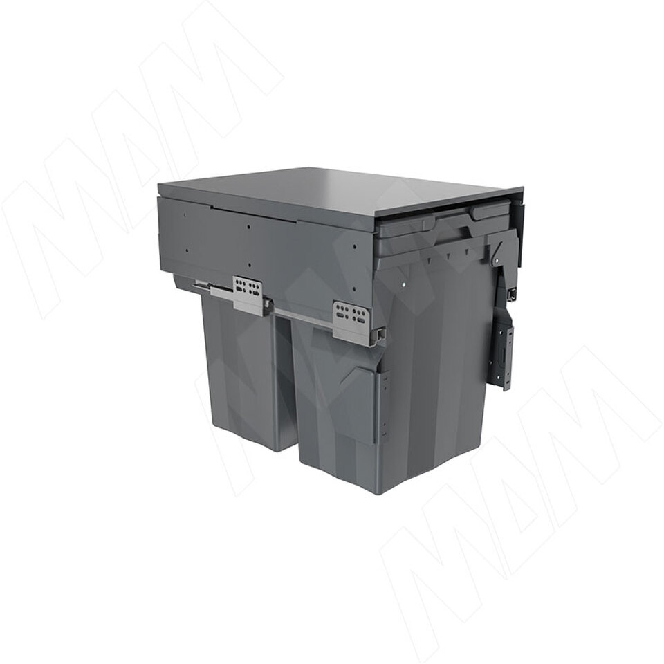 Фото PULSE PROBOX F40 Система сортировки и хранения, 2 емкости (2x24), креп. фасада, полн.выдв., плавн.закр., крышка-полка, графит (MBN402-48DGMID)