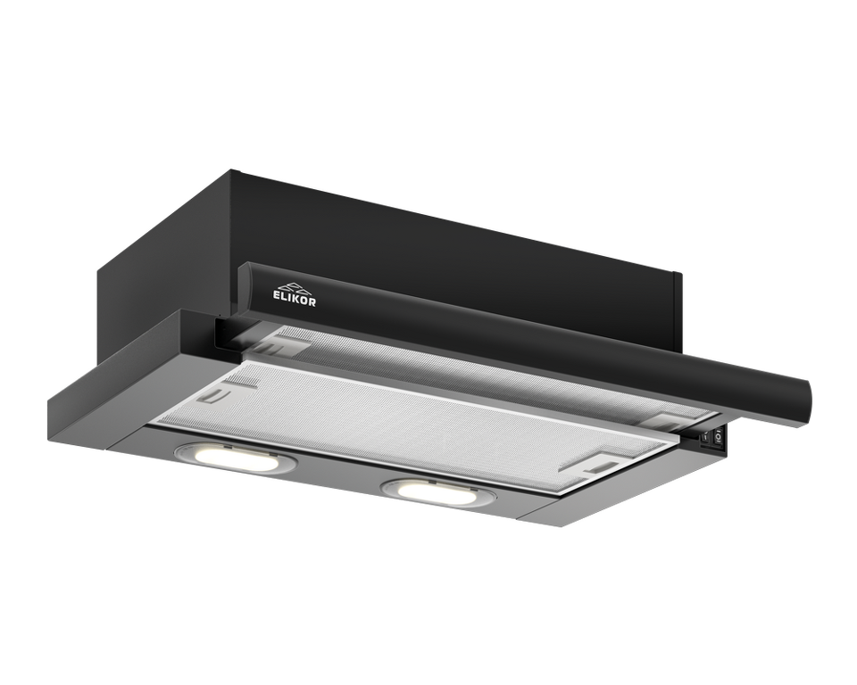 Фото Встраиваемая вытяжка Elikor Интегра 50П-400-В2Л черный/черн