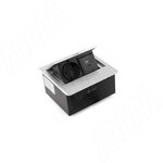 Превью картинка PULSE ПОП-АП Выдвижной блок розеток, 137*134 мм, 1 розетка, 1 USB, 1 USB Type-C, серебро, POP-UP (PU-S-1S1A-AL) #1