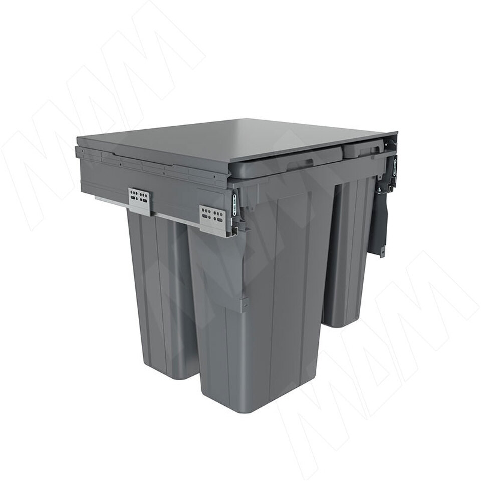 Фото PULSE PROBOX LT F60 Система сортировки и хранения, 4 емкости (2x9+2x27), креп. фасада, полн.выдв., плавн.закр., цвет графит (BRD604-72HDG)