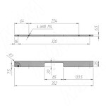 Превью картинка PULSE Профиль-ручка 224/320мм (L=352мм) черный матовый (PH.CN01.224-320.BLM) #2