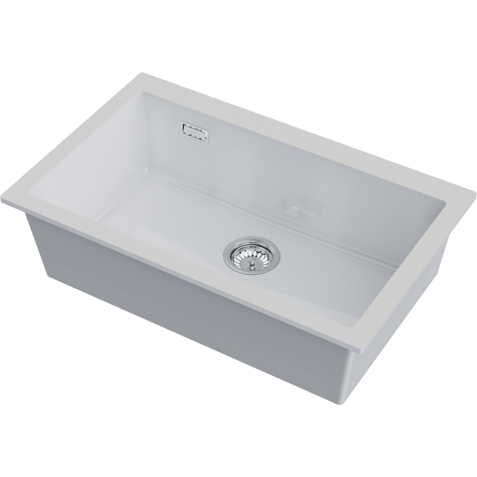 Фото Omoikiri Omishima 76-U-WH Glossy Natceramic/белый глянцевый
