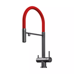 Превью картинка Смеситель для кухни Omoikiri Kanto-GM латунь/вороненая сталь #1