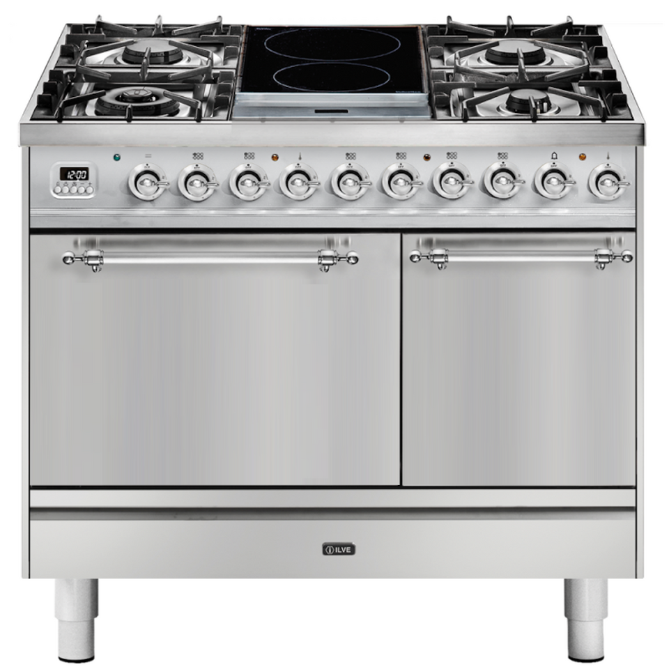 Фото Центр варочный ILVE PD10IDQNE3/SSC нержавеющая сталь (фурн. хром)