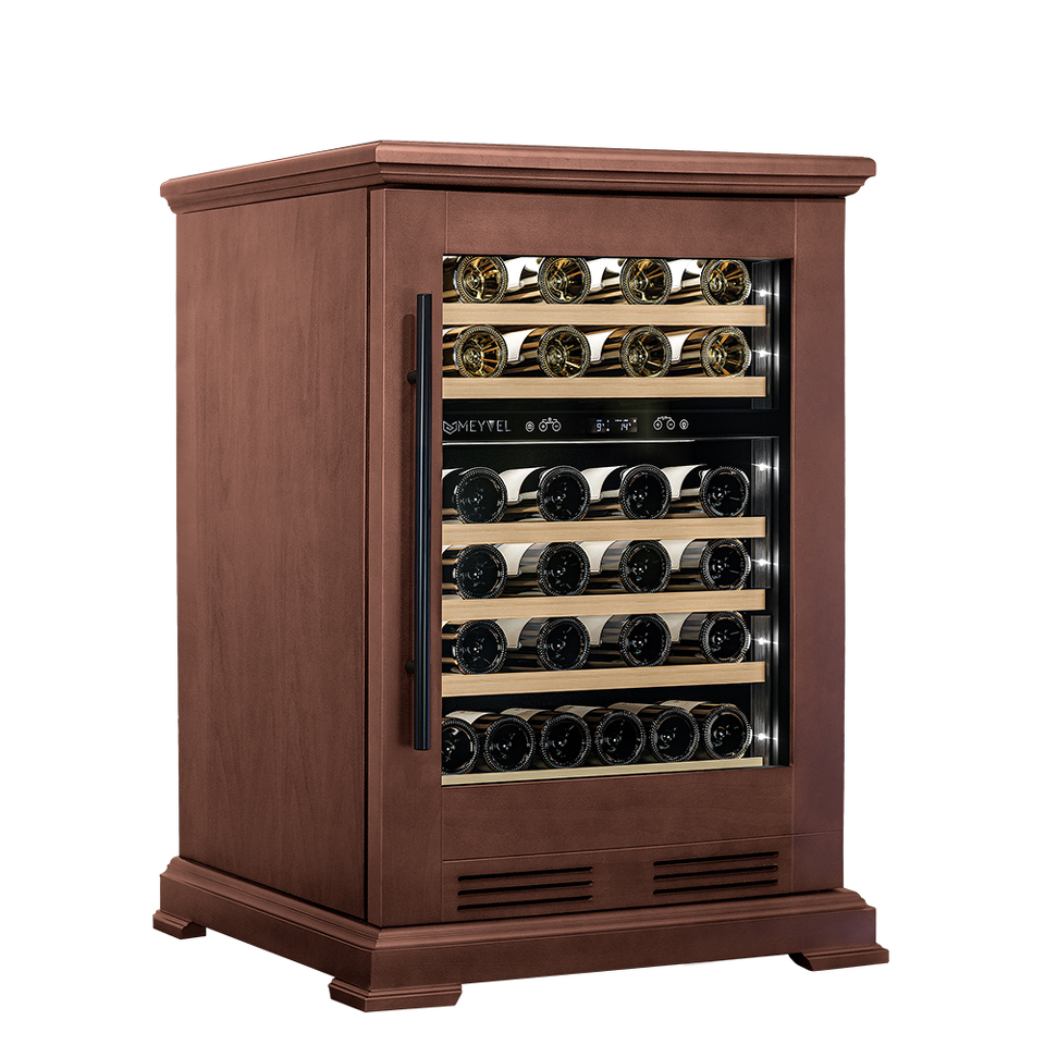 Фото Шкаф винный  Meyvel Винный холодильник (шкаф) компрессорный MEYVEL MV46PRO-KBT2 (Итальянский орех)