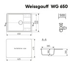 Превью картинка Кварцевая мойка Weissgauff WG 65002 Beige #3