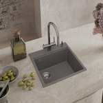 Превью картинка Гранитная мойка Rivelato TESORO 505-L 1-чаш 500*510 Серый 803 #3