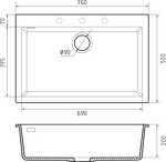 Превью картинка Rivelato ZENO 7650 1-чаш 760*500 Bianco latte #2