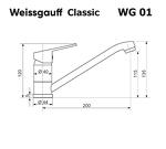 Превью картинка Смеситель для кухни Weissgauff WG 0103 Classic Light Grey #2