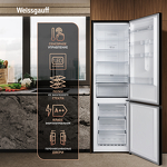 Превью картинка Холодильник с нижней морозилкой Weissgauff WRK 2000 Full NoFrost Inverter Black Glass #4