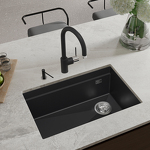 Превью картинка Гранитная мойка Rivelato LINO 654-R 1-чаш 650*440 Антрацит 501 #3