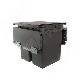 Картинка Vibo GLOBE 2.0 M45W Система сортировки и хранения, 2 емкости (30л+30л), креп. фасада, полн.выдв., плавн.закр., направл. Nova Pro, крышка-полка (PG2GME452SCGMRF)