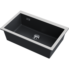 Картинка Omoikiri Omishima 76-U-BL Matt Natceramic/черный матовый