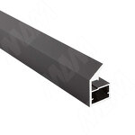 Превью картинка PULSE LINEA Профиль рамочный узкий, с наклонной ручкой, черный (анод), L-2700 (FP00738TBL-S3) #1