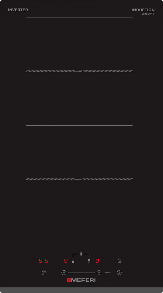 Фото Индукционная варочная панель домино Meferi MIH302BK Comfort PLUS
