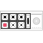 Превью картинка Центр варочный ILVE M15SDNE3/SSC нержавеющая сталь (фурн. хром) #3