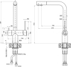 Превью картинка Смеситель для кухни Rivelato Lugano Г-обр. с краном питьевой воды D-35мм brina/oro #2