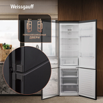 Превью картинка Холодильник с нижней морозилкой Weissgauff WRK 2010 D Inverter NoFrost Black Soft Close #13