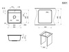 Превью картинка Кварцевая мойка GRANULA 5001, БАЗАЛЬТ, СтандАРТ кварц #3