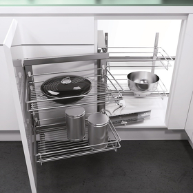 Картинка Vauth-Sagel Волшебный уголок CLASSIC, выдвижной фасад 450-600 мм, левый, хром