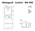 Превью картинка Мраморная мойка Weissgauff WG 406308 Comfort Onyx #1