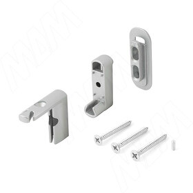Картинка Eureka SLIM угловое соединение с креплением к стене/потолку, серебро (SL3524N)