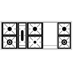 Превью картинка Центр варочный ILVE P15FDWE3/SS нержавеющая сталь (фурн. сатинированная сталь) #2