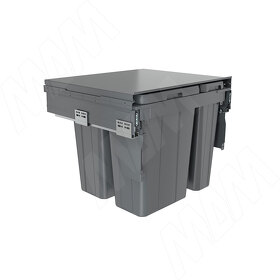 Картинка PULSE PROBOX LT F60 Система сортировки и хранения, 4 емкости (2x9+2x21), креп. фасада, полн.выдв., плавн.закр., цвет графит (BRD604-60HDG)
