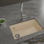 Превью картинка Гранитная мойка Rivelato LINO 654-L 1-чаш 650*440 Темно-бежевый #3